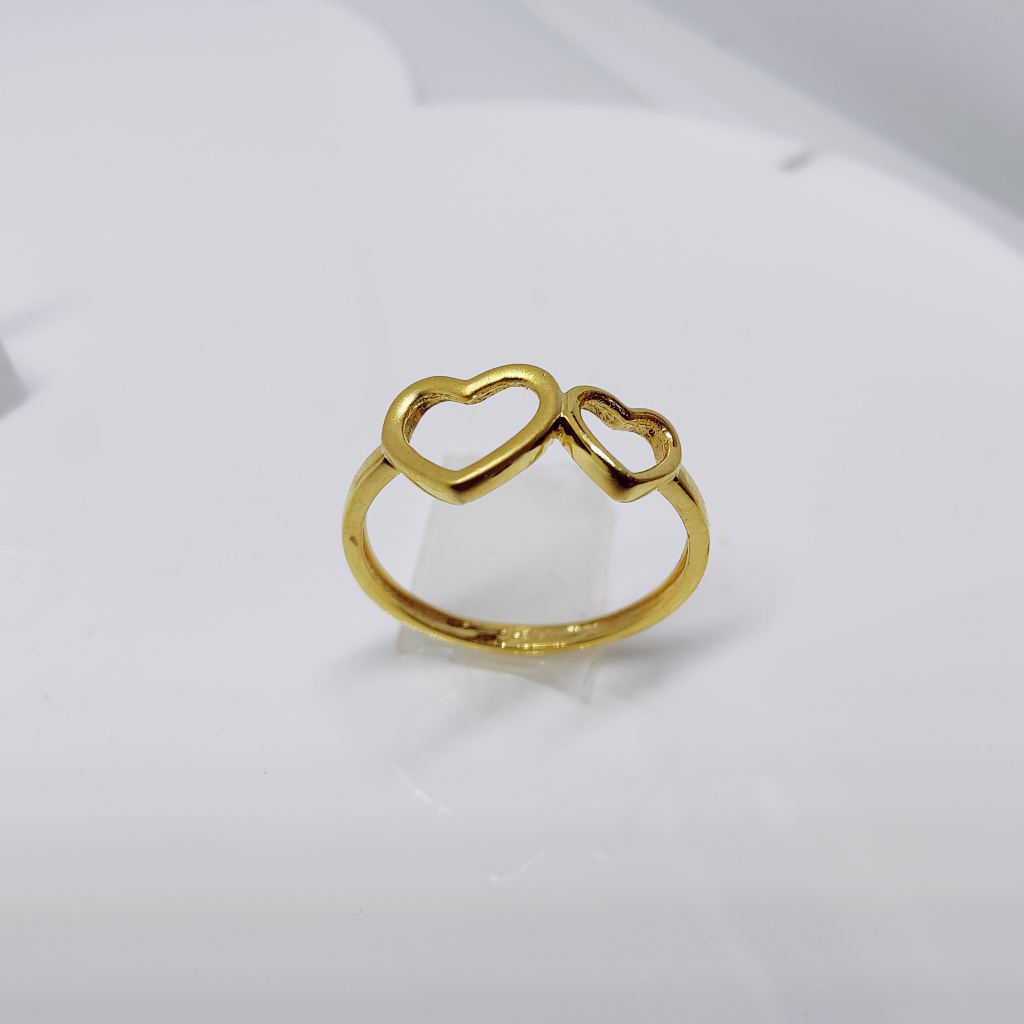 22k gold plain heart shape ladies ring