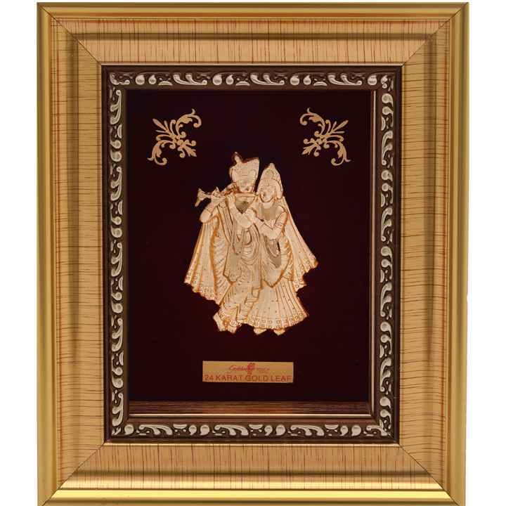 24k gold leaf radha krishna frame