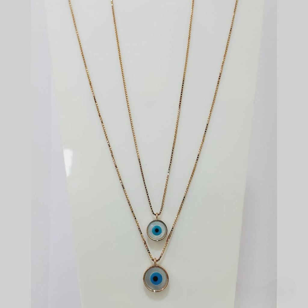 18k gold rose gold evil eye mangalsutra