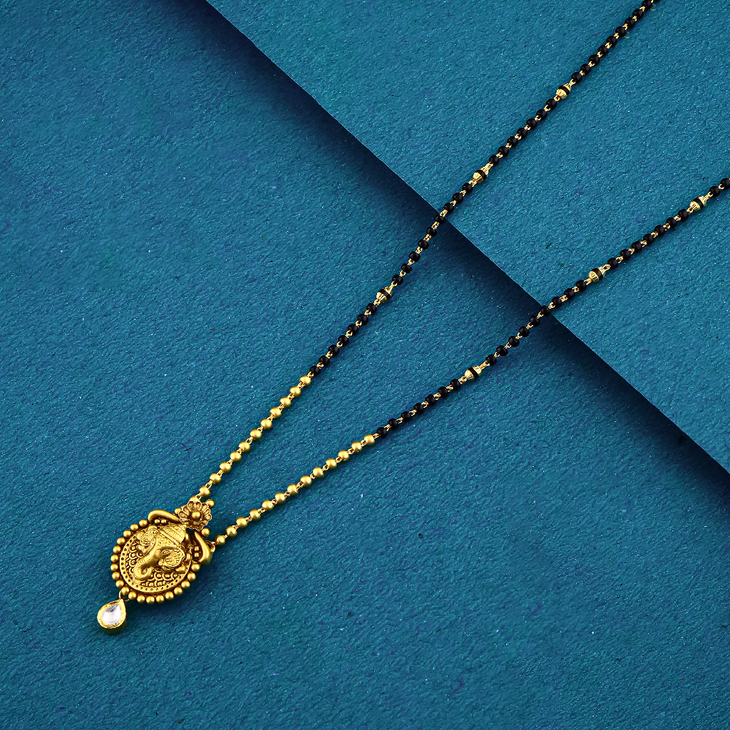22K 916 SINGAL LINE JADTAR WORK MANGALSUTRA