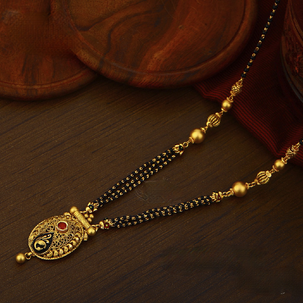 22K Gold Antique Jadtar Mangalsutra