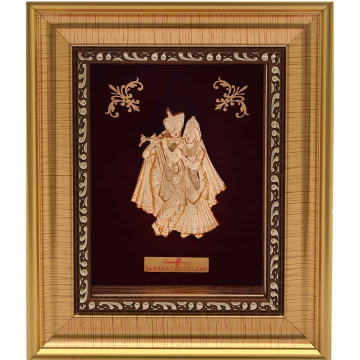 24k gold leaf radha krishna frame by 