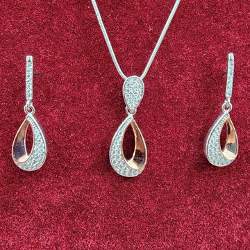 925 Sterling Silver 2 Ton Chain Pendant Set by 