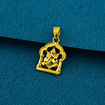 22K 916 Premium Ganesh Design Pendant With Matte F... by 
