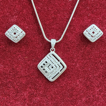 925 Sterling Silver Square Diamond Grinding Pendan... by 