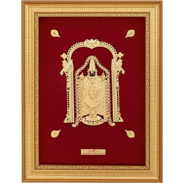 24k gold leaf tirupati balaji frame by 