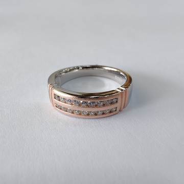 925 sterling silver diamond rose gold coating ladi... by 