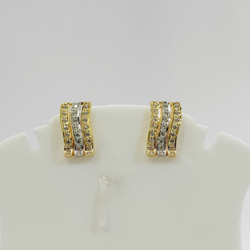 916 gold zigzag pattern cZ tops by 