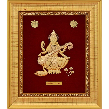 999 gold leaf saraswatiji frame by 