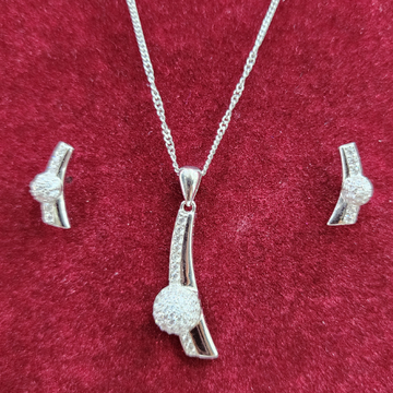 925 Sterling Silver Fancy Diamond Necklace by 