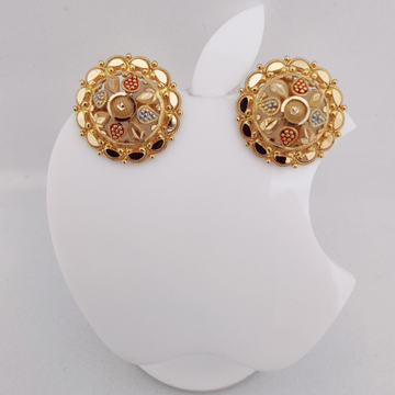 20k Gold Exclusive Round Shape Design Earring by 