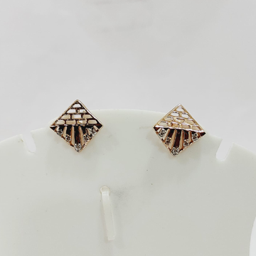 18k rose gold square tops by 