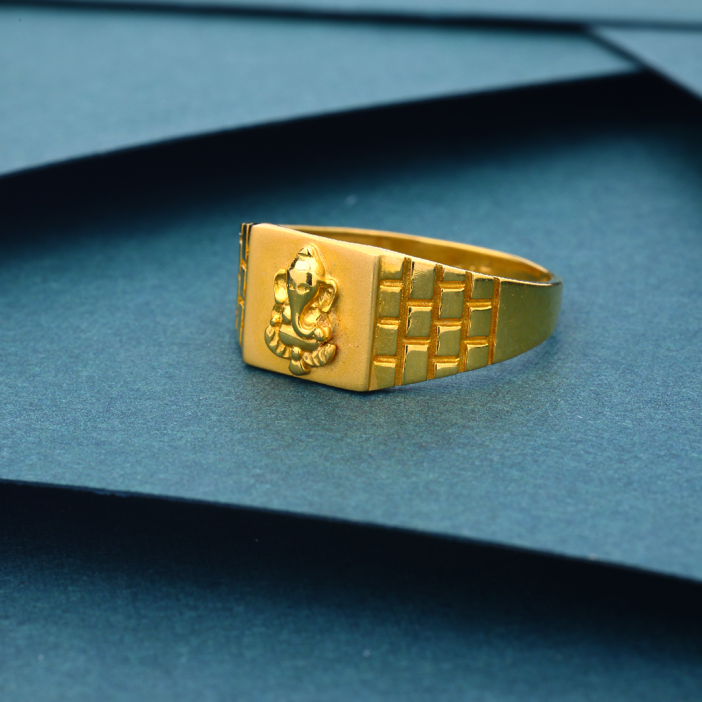 22k gold Ganesh Mens ring
