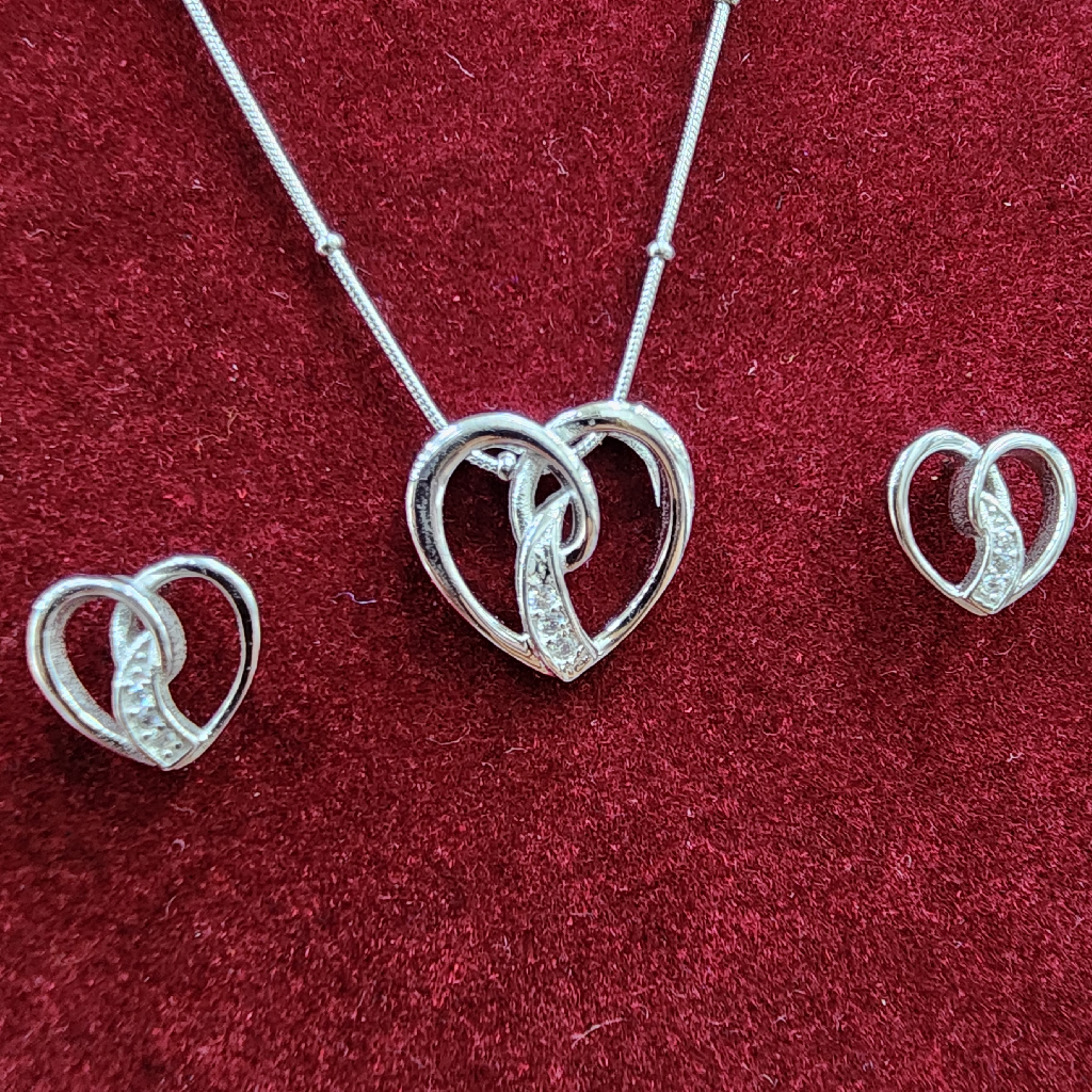 925 Sterling Silver Chain Pendant Set