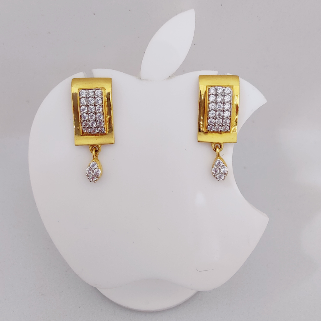 22k Gold Exclusive Hanging Stone Ladies Earring