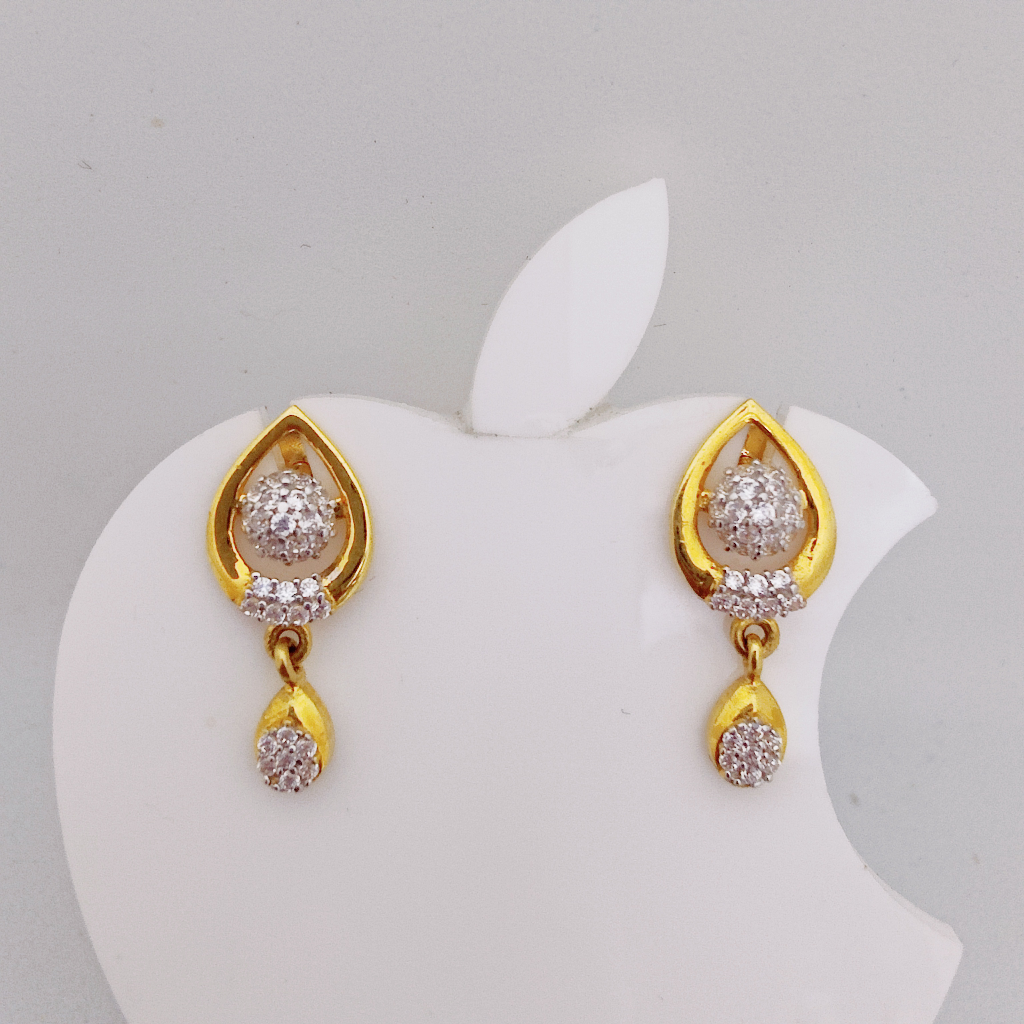 22k gold exclusive oval shape earring