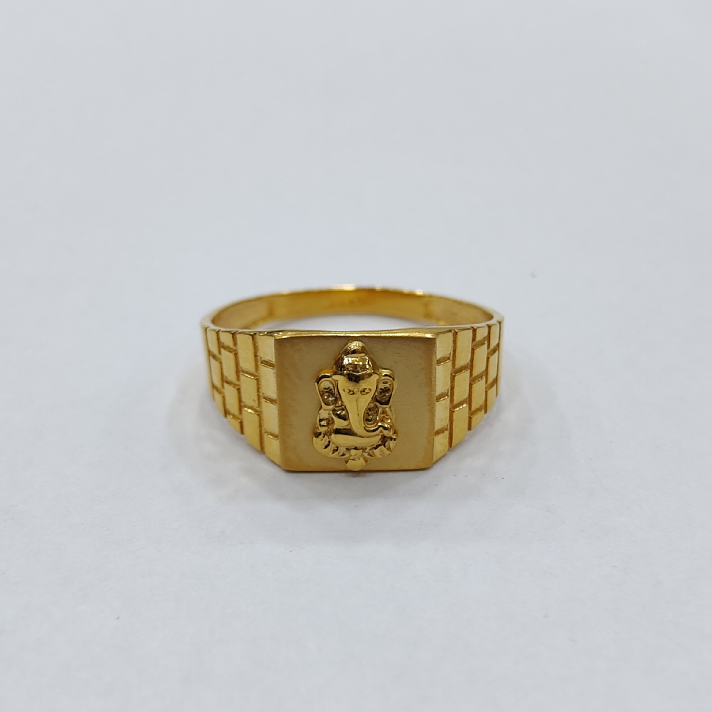22k gold Ganesh Mens ring