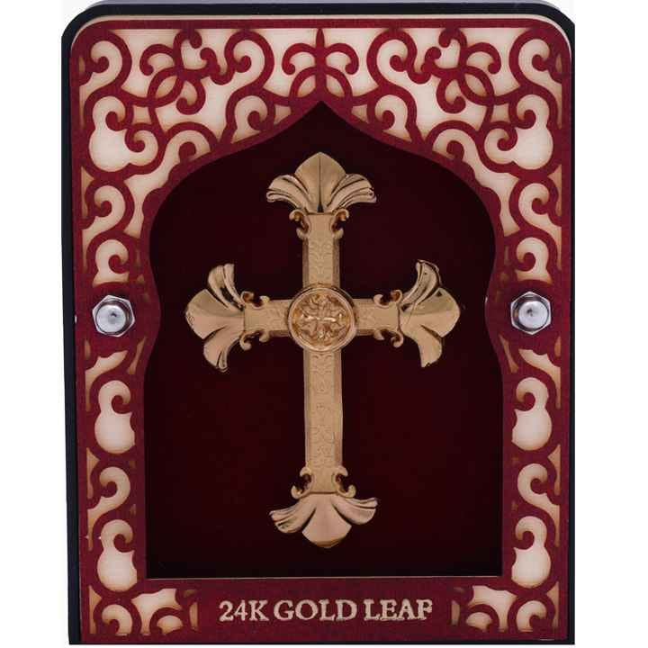 24k gold leaf cross frame