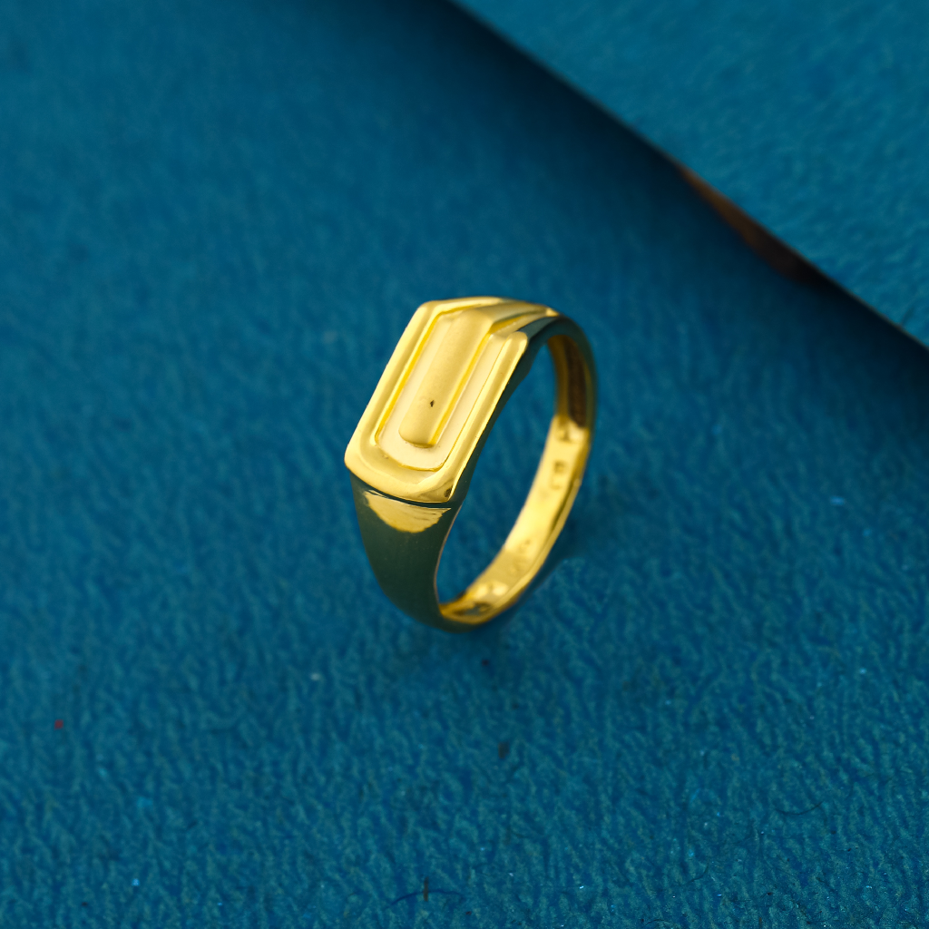 22K 916 Simple Regular Wearing Matt Finish Gold Ring For Mens