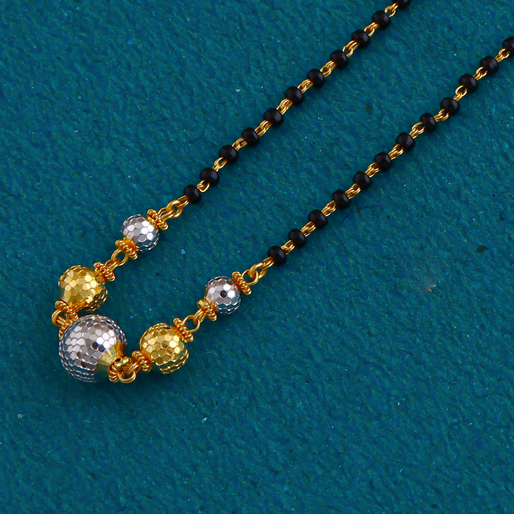 22K 916 Gold Modern Design Ball Dokiya Mangalsutra