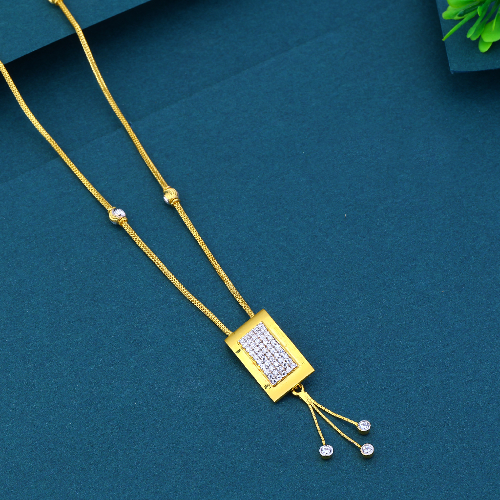 22K Gold Diamond Square Piece Dokiya