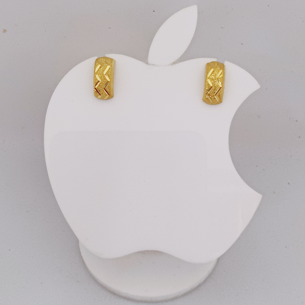 18k Gold Plain Ladies Earring