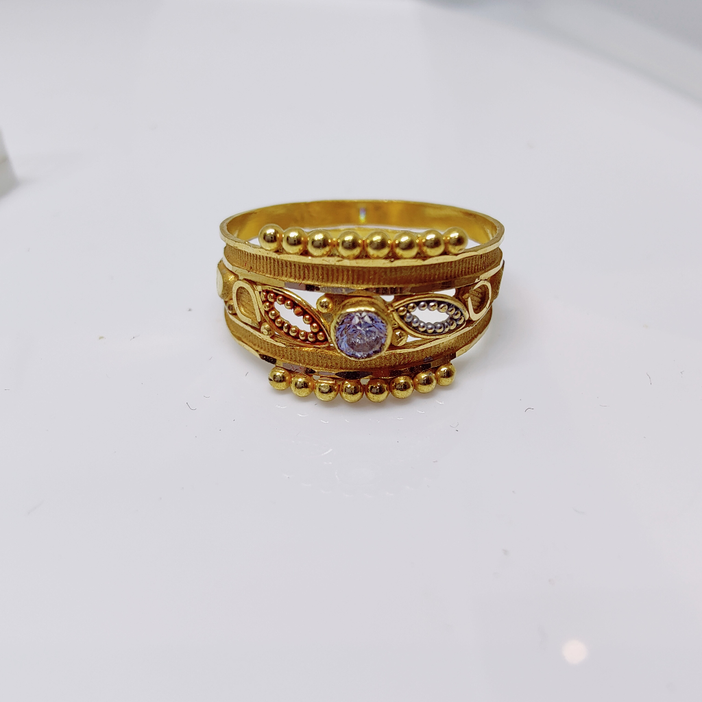 22k gold plain ladies ring