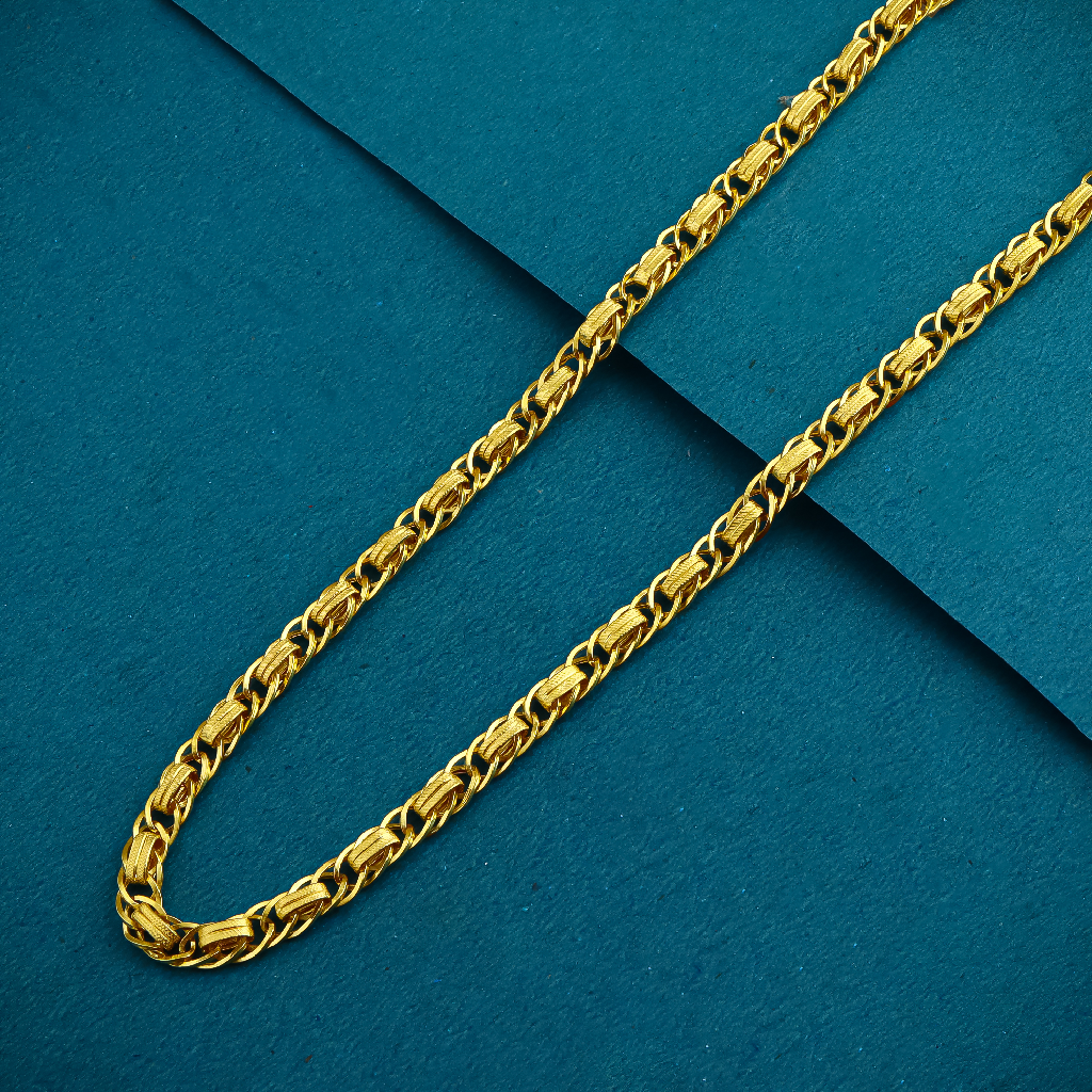 22k 916 gold modern design gents chain