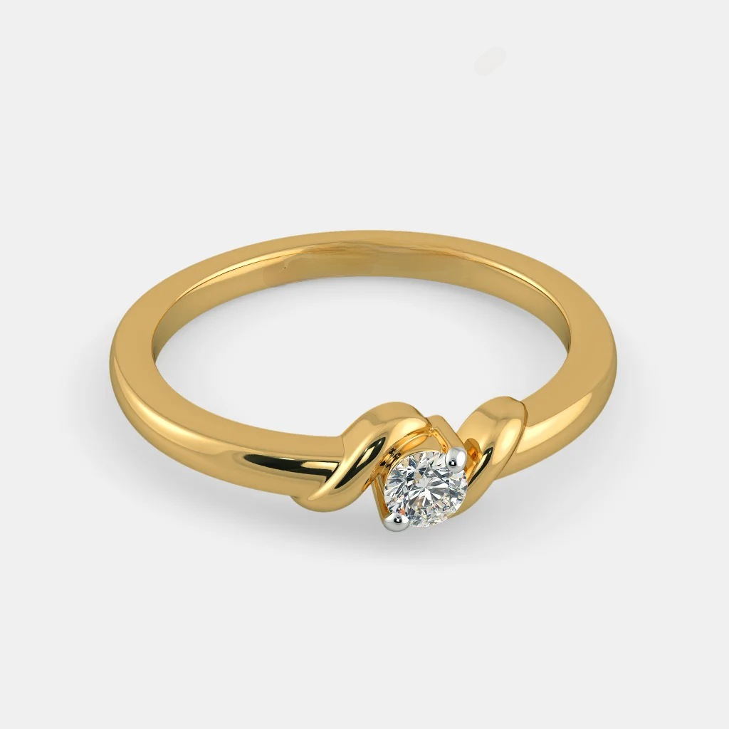 Two tone PlatIng Classic Solitaire Design FInger RIng For Women (SJ_41 –  Shining Jewel