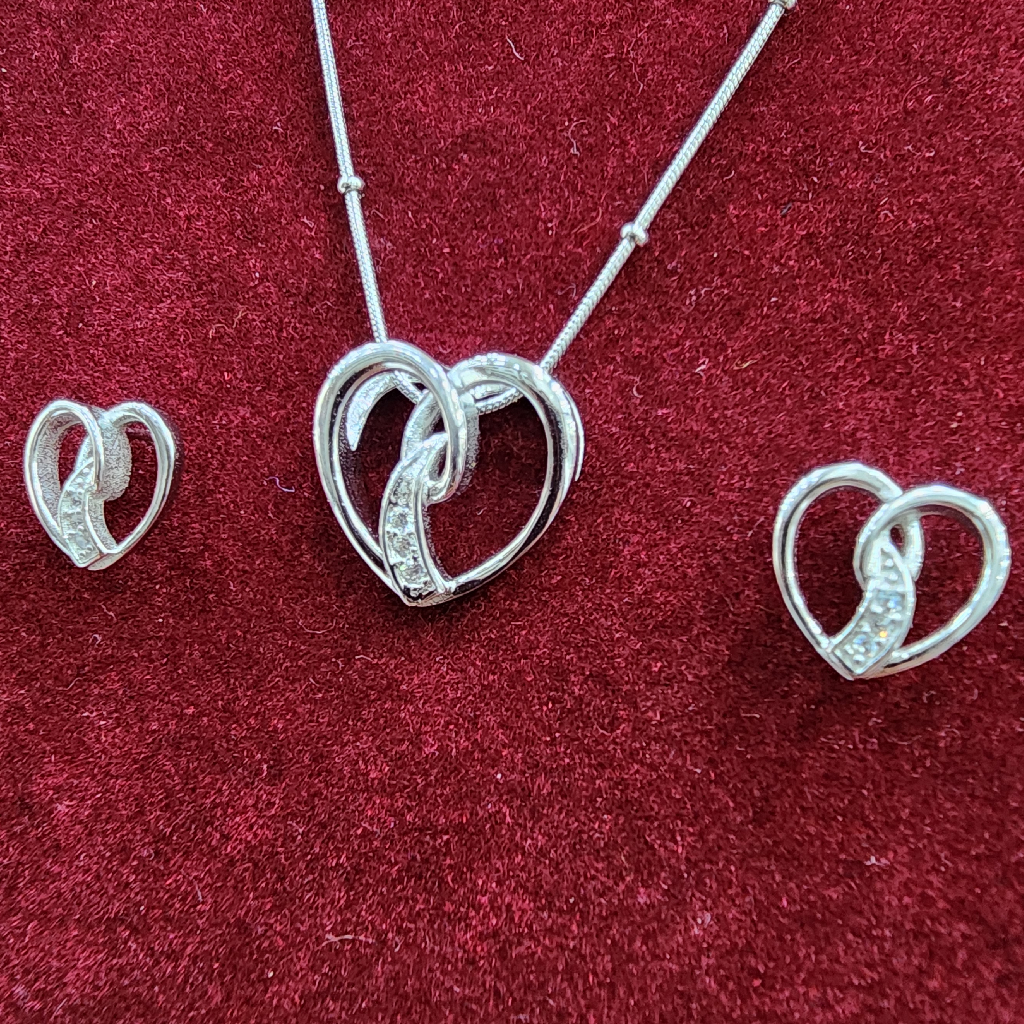 925 Sterling Silver Chain Pendant Set