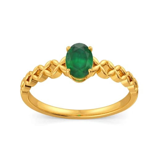 22K Gold Exclusive Single Stone Ring