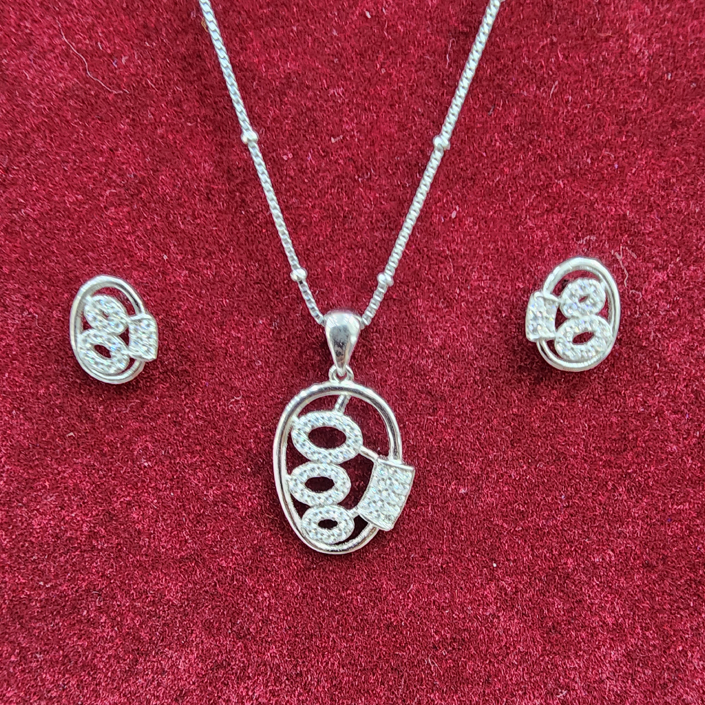 925 Sterling Silver Chain Pendant Set