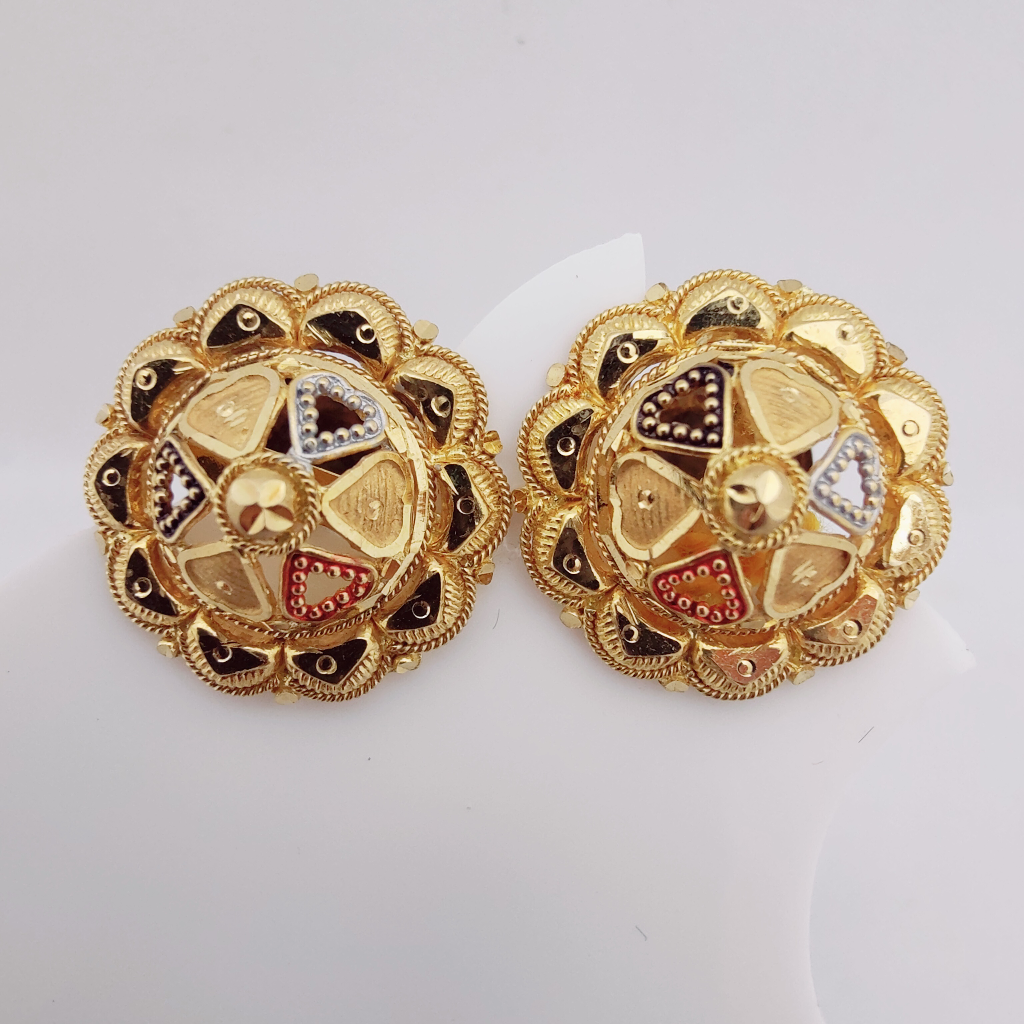 20k Gold Exclusive Round Shape Earring