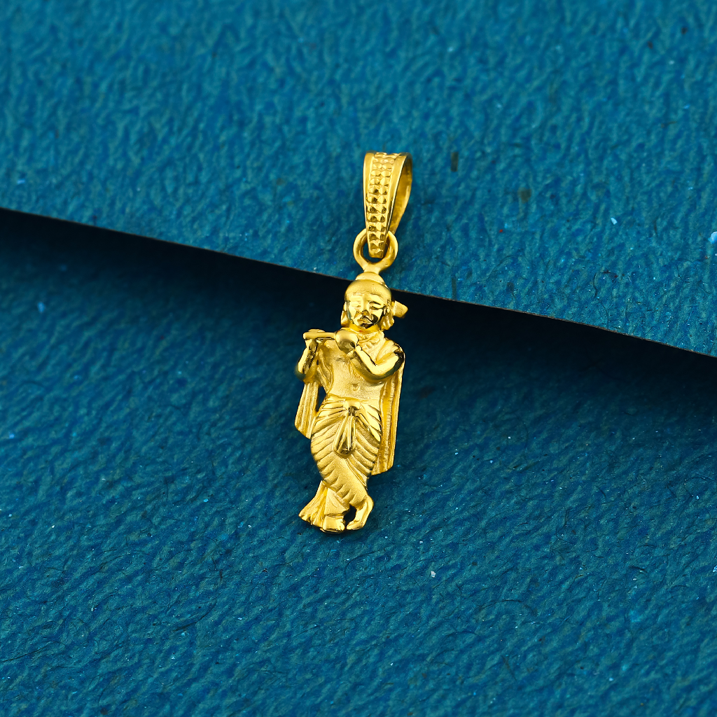 916 gold Krishna pendant