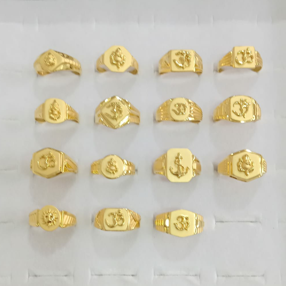 22k plain gold gents ring