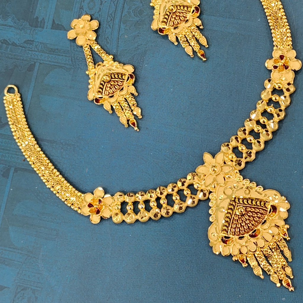 1.gram gold forming jewellery Classis necklace set