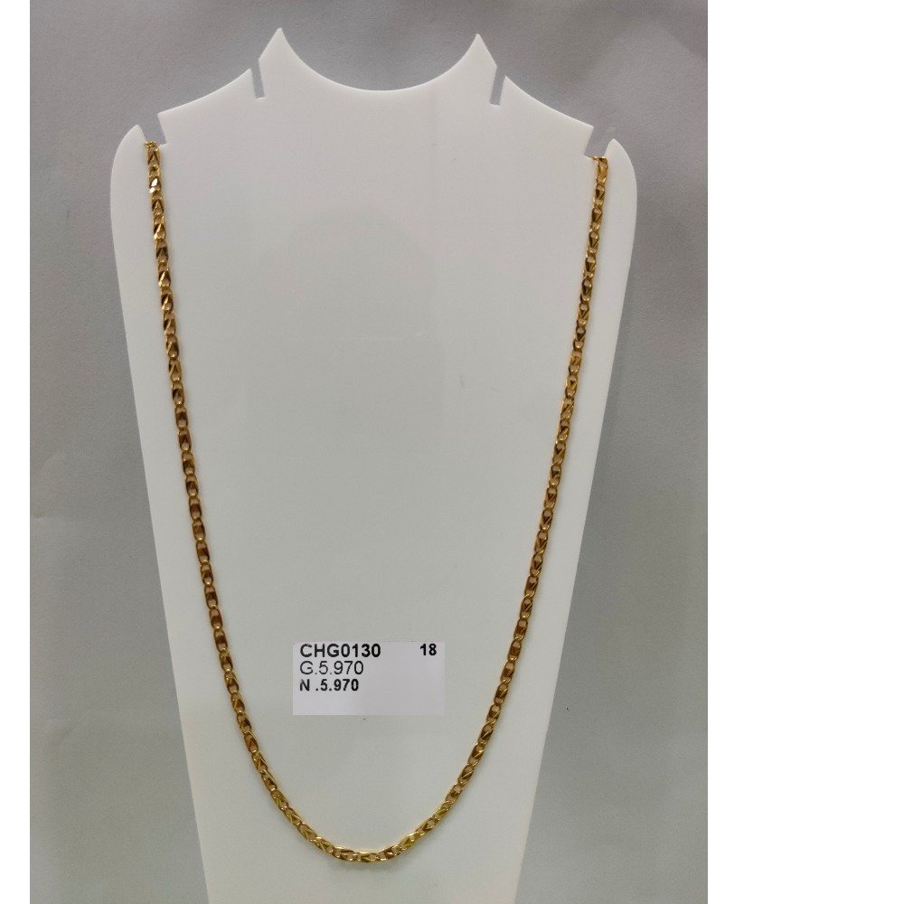 22KT Hallmark Gold Solid Fine Chain