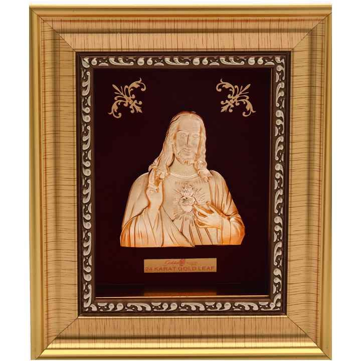 24k gold leaf jesus frame