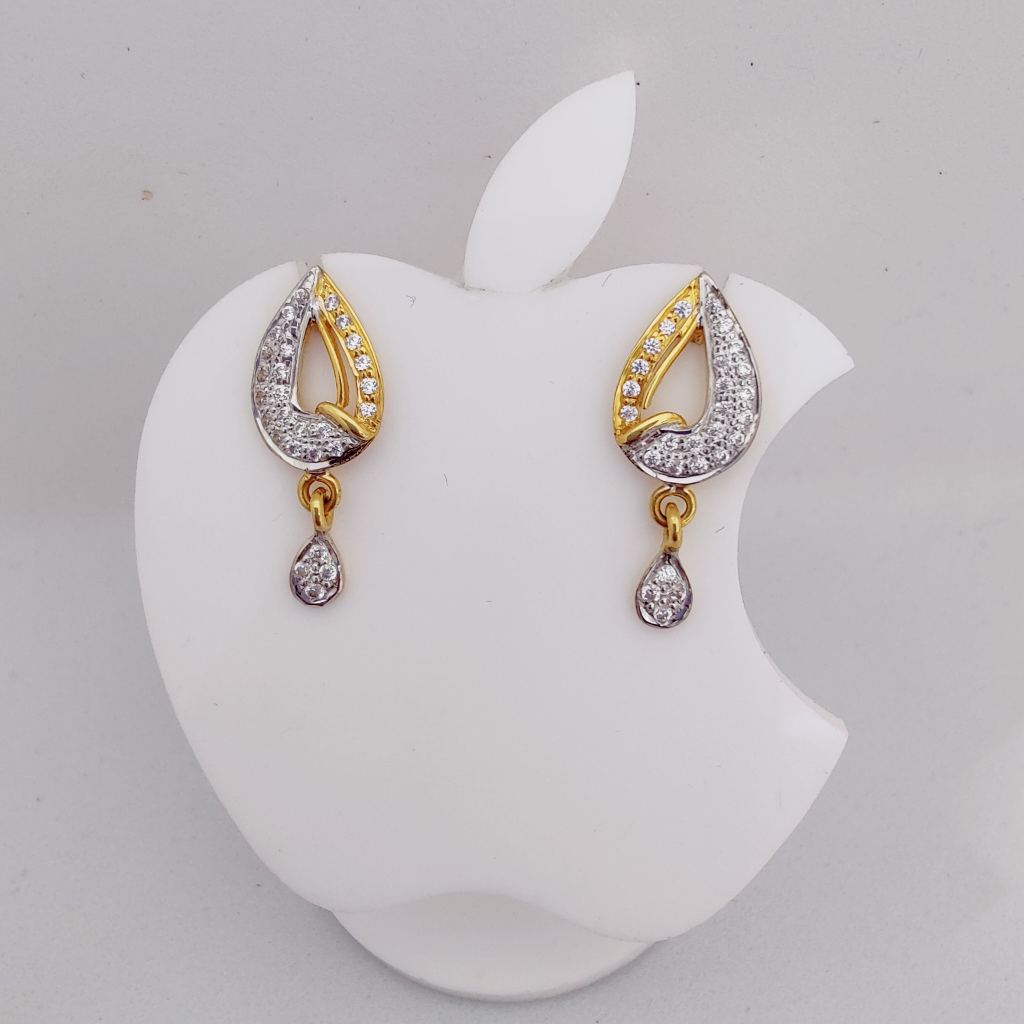 22k gold exclusive stone sitting ladies earring