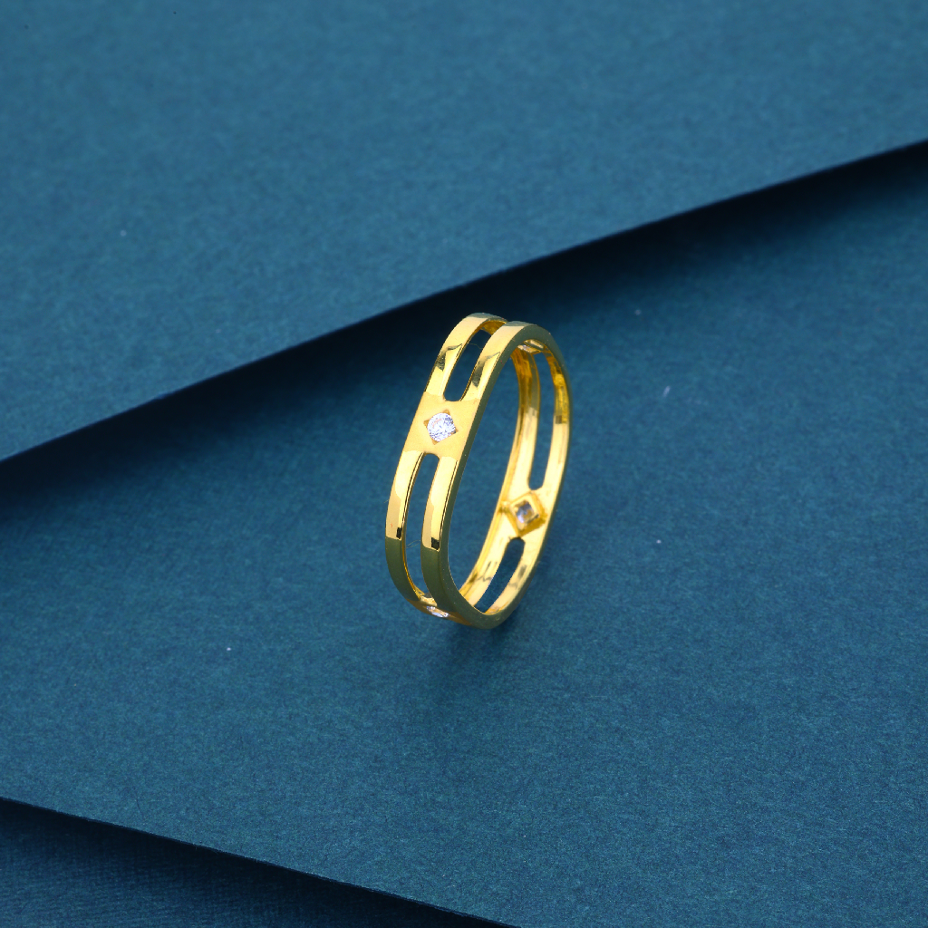 22K Gold Fancy Square Ledies Ring