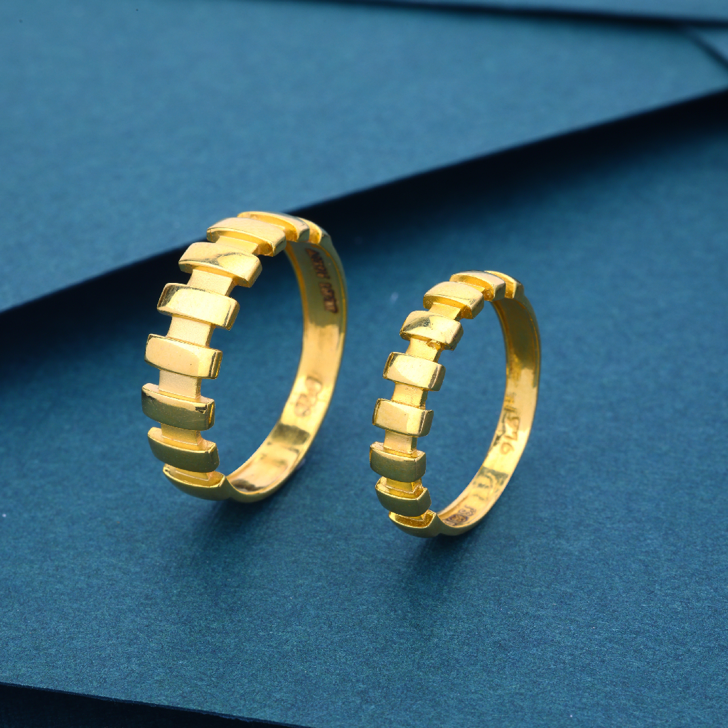 22K916 gold stylish couple ring