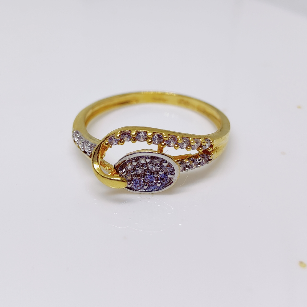 22k gold diamond Shining ladies ring