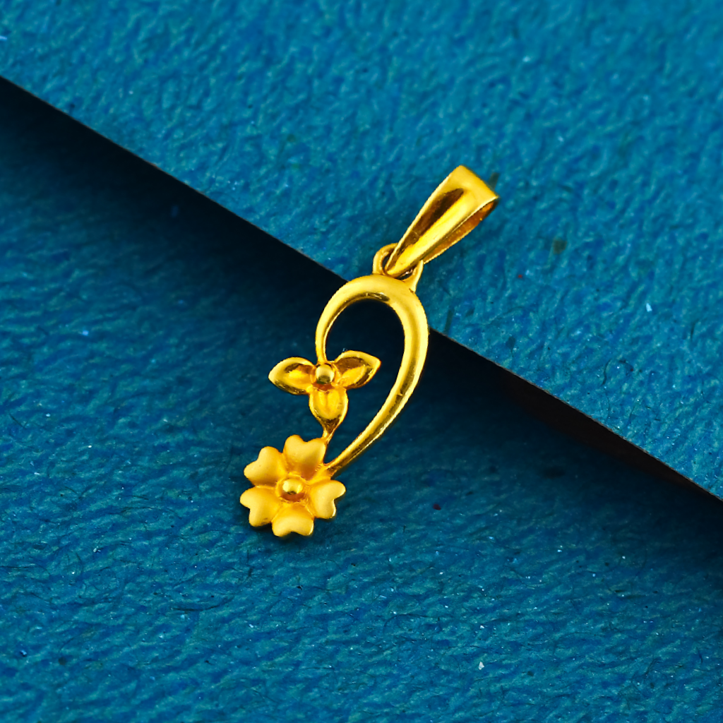 22K 916 Gold flower design pendants