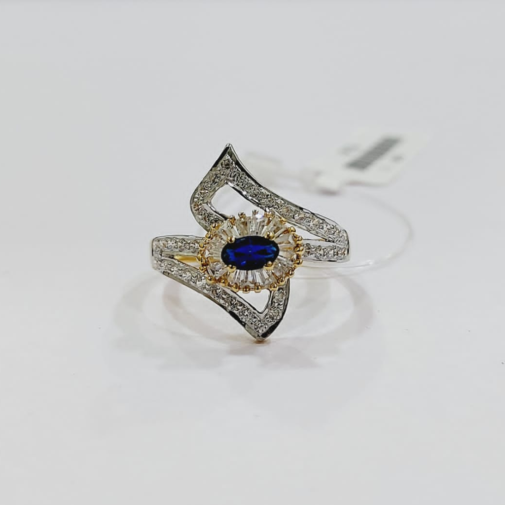 SALVINI Love For Color ring in white gold, 0.89 ct sapphire and 0.39 ct  diamonds - 20098427