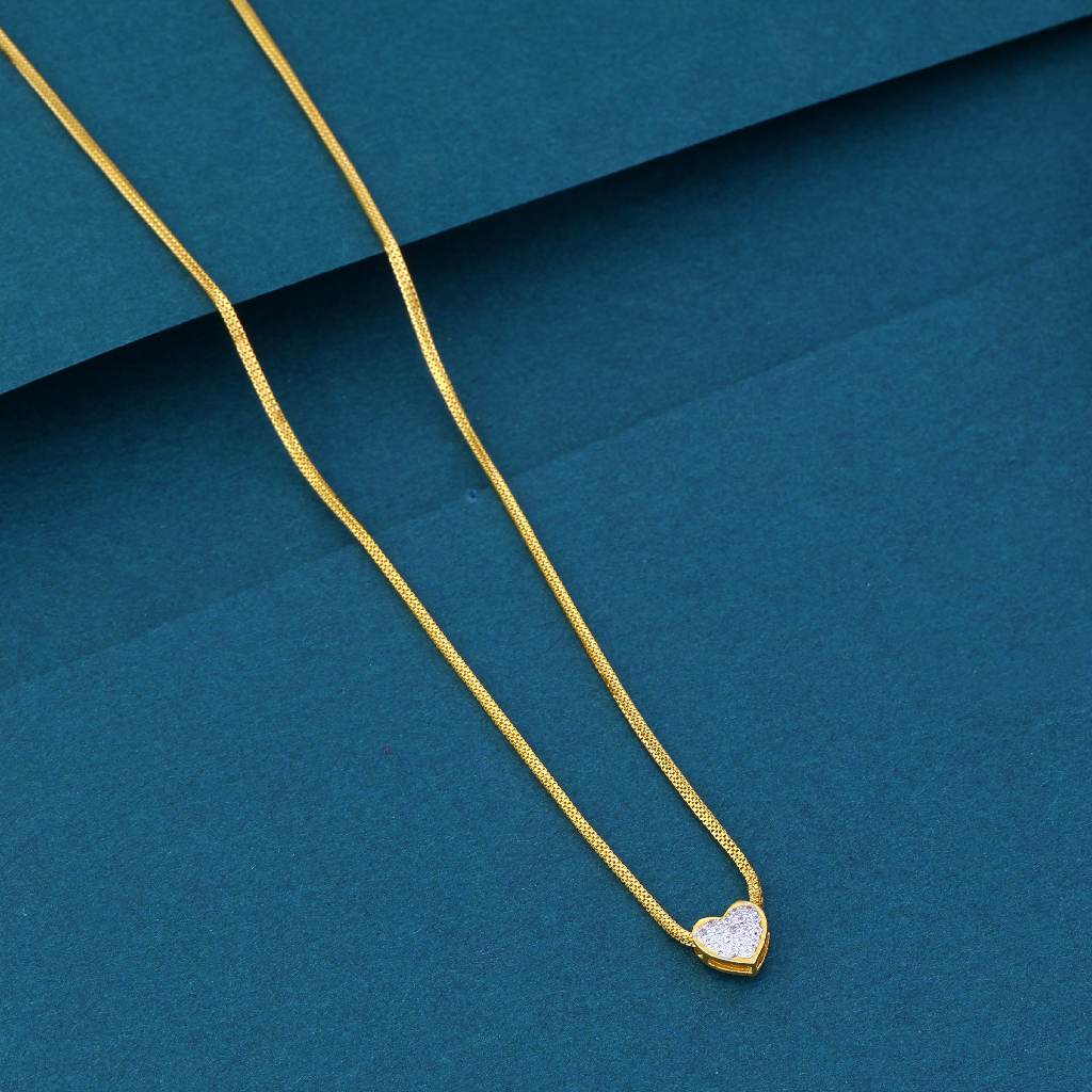 916 Gold Exclusive Heart Shape Necklace Set