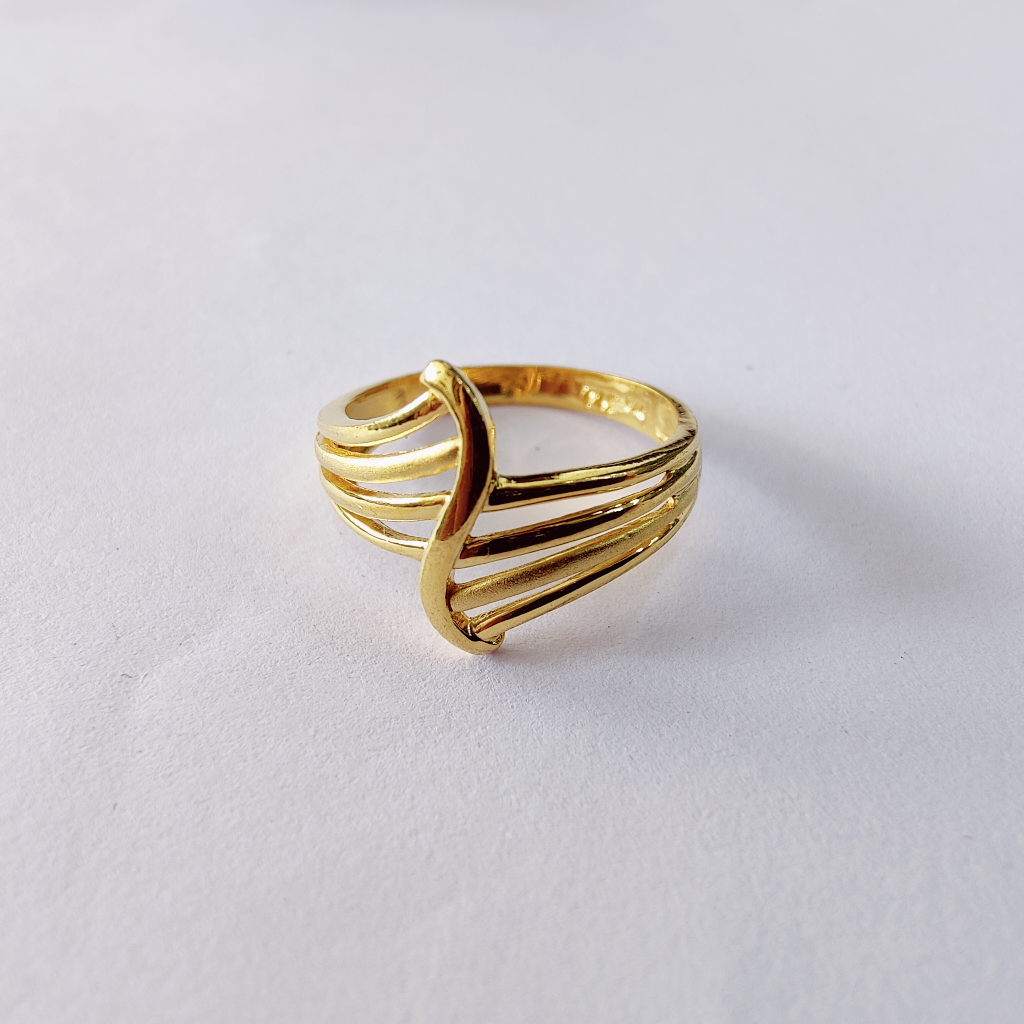 22k plain ladies cross ring