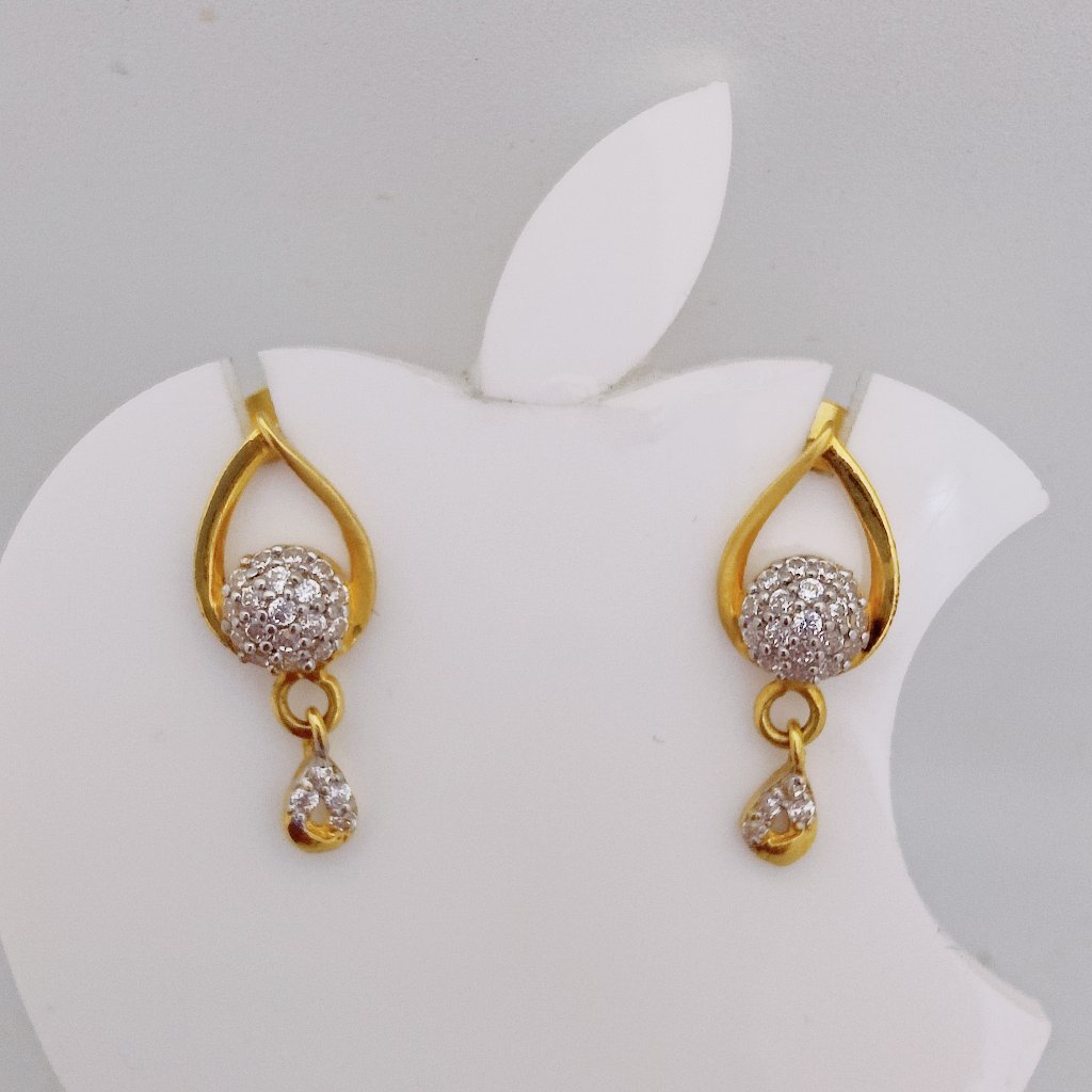 22k Gold Ovel Shape Earring