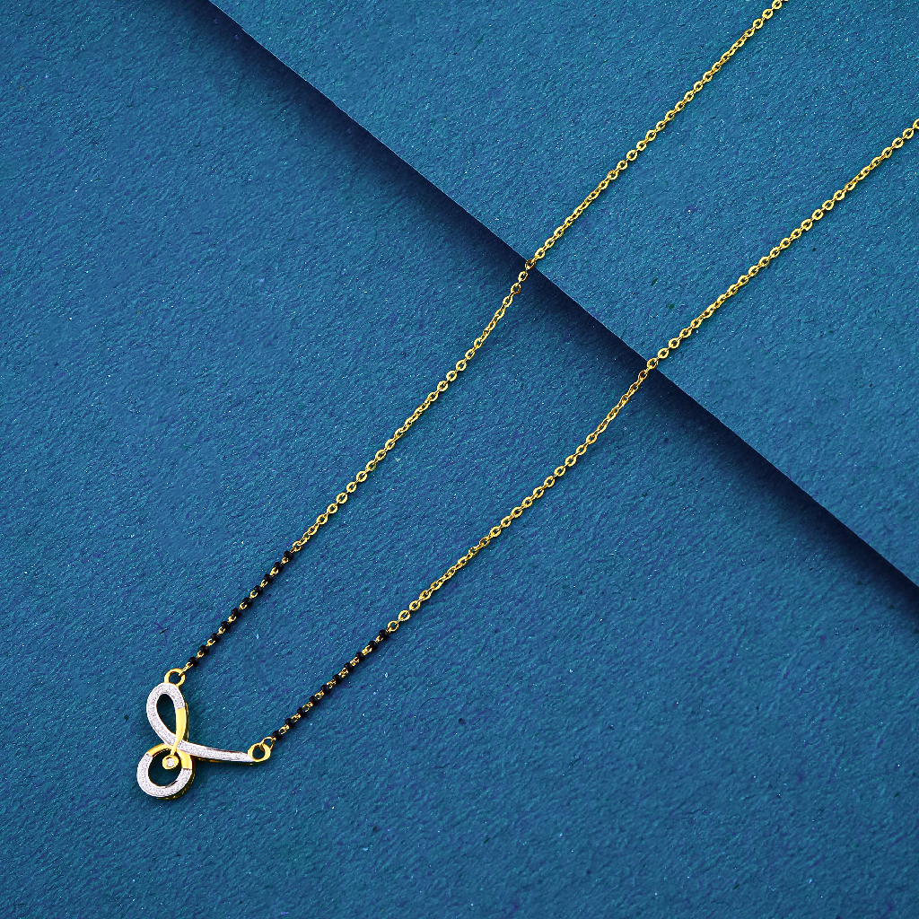 22k 916 Necklace Type Mangalsutra With Exclusive Diamond Work