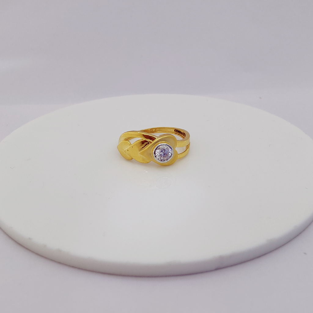 22k gold exclusive plain heart shape ring