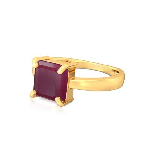 22k gold exclusive single stone ladies ring